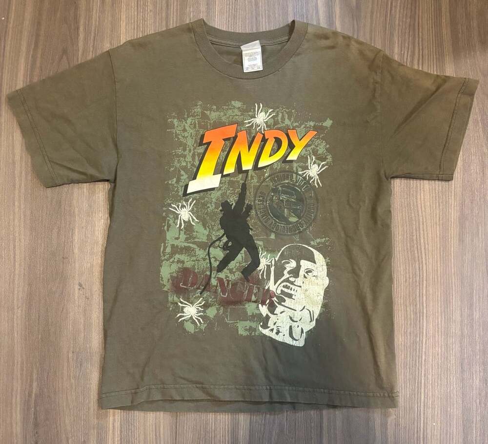 Indiana Jones T-Shirt Size XL Brown Graphic Movie Tee